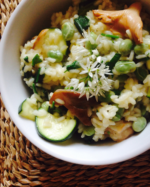 Wild Garlic and Spring Vegetable Risotto